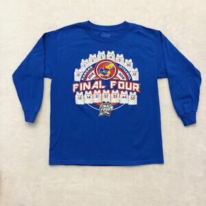 Kansas Jayhawks Final Four Youth Long Sleeve T Shirt 2018 NCAA Blue Size M